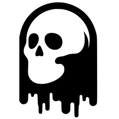 Ghost skull silhouette