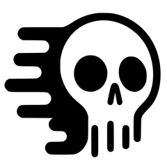 Ghost skull silhouette