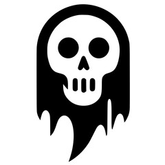 Ghost skull silhouette