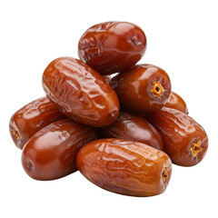 A pile of sweet dates isolated on transparent background