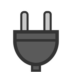 black electric plug icon