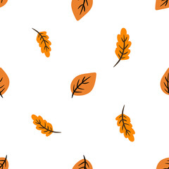 autumn leaves seamless pattern