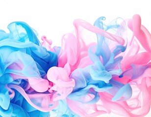 Abstract ink blend swirling