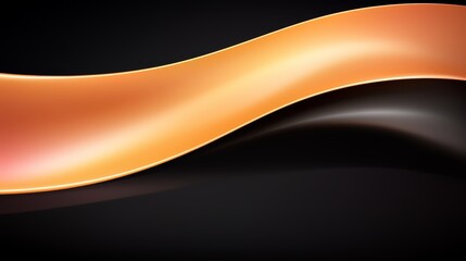 Black and orange wave. The orange is the dominant color. The black is the background. The wave is long and curvy