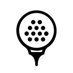 Black and white vector icon illustration of a round film movie button design