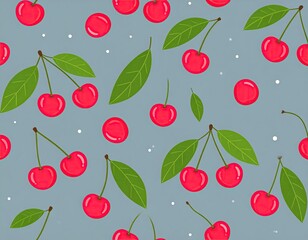 Cherries and leaves pattern (5)