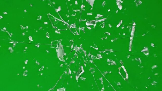Super slow motion footage of a gunshot shattering a pane of glass, captured at 1000 frames per second using a high-speed cinema camera