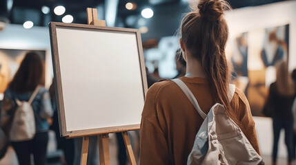 Blank Canvas at Art Show, Blank Canvas at Art Gallery