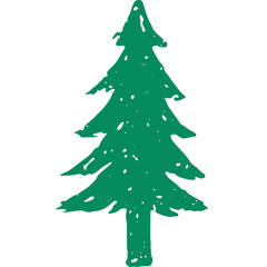 Obraz premium Lush Camping Tree Icons: Outdoor Nature Scene Designs