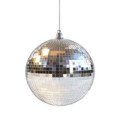 Fototapeta premium Reflective disco ball, hanging