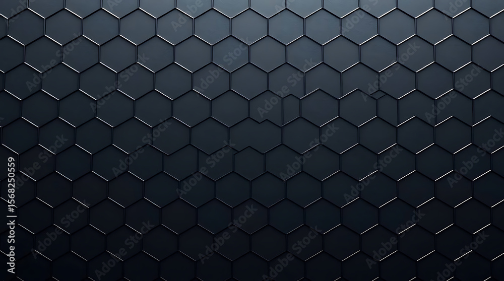 Poster a dark hexagonal tile pattern creates a geometric and textured background