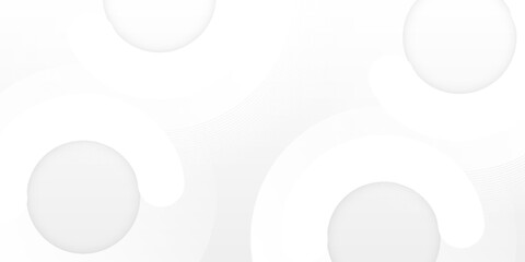 modern white background with geometric circle lines.vector decoration eps10.