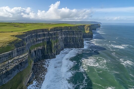 a rocky coastline with waves