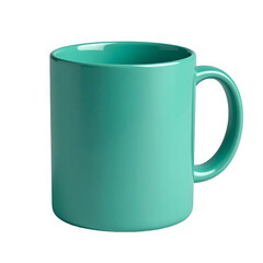 Mint Hot Cocoa Mug with Soft Shape on Transparent Background in 3D Rendering No Print Holiday