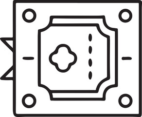 Welcome Mat with Text Icons, Flat Black Vector Art, Entryway Decor, Home Greeting Symbol, Family House Design Element