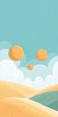 vector illustration of a summer landscape