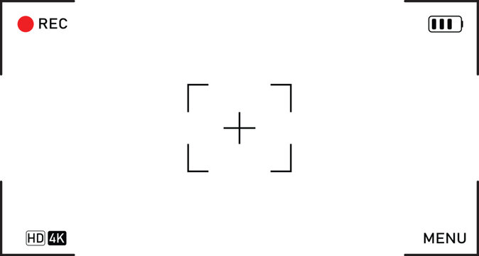 Video camera frame. screen recording template for overlay Camera.