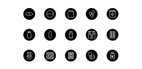 illustration of medicine pack icon