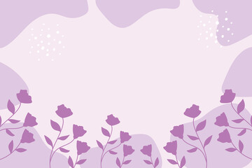Abstract pink flower background Vector design floral minimal frame