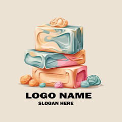 Handmade soap vector .
