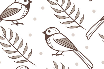 seamless pattern with bird