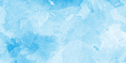 abstract icy winter background cracked grunge texture, invitation watercolor background or wallpaper, Paper texture suitable for watercolor art with copy space image, blue azure turquoise watercolor.