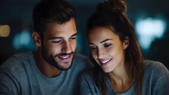 Young couple planning their financial investment together