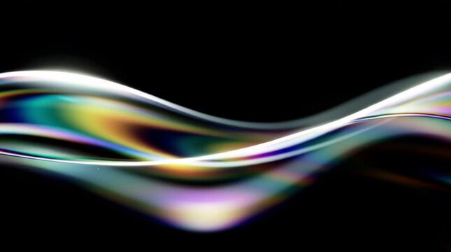 5-second video of refracted light beams bending and splitting through a prism, creating vibrant rainbow colors. Perfect for science visuals, optical effects, abstract art, and tech presentations.
