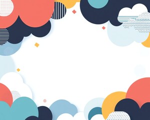 Set of flat style abstract modern backgrounds for text