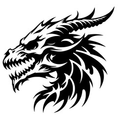 Dragon skull silhouette