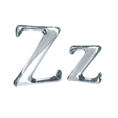 Letter Z 3D rendering with crystal material