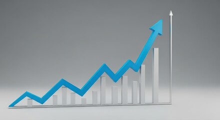 Upward Trending Growth Graph  Illustrating Business Success and Financial Progress