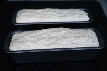 Rustic colonial rye bread. Well-lit image, clear selective focus on the details of the bread texture, conveying tradition, rusticity and homemade flavor.