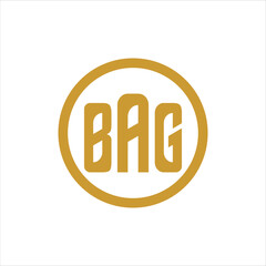 BAG three letter logo design template