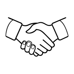 handshake isolated on white background