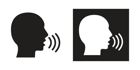 People talking, chatting and interaction icon. People talking sign with two different styles. Vector illustration