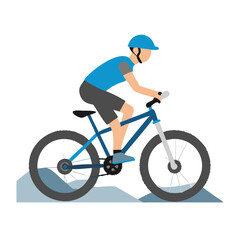 Obraz premium cyclist on a white background