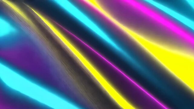 Trippy psychedelic colorful rainbow liquid marble gradient waves animation. Trendy hypnotic abstract organic ebru ripples and folds fluid art video. 4K seamless looping footage. 3D rendering.
