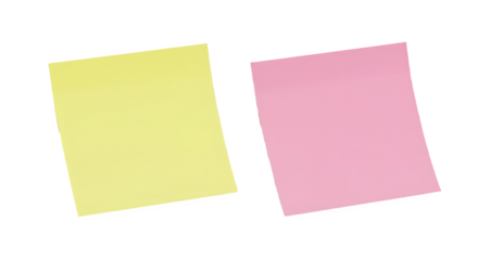 yellow and pink  sticky note ,PNG,