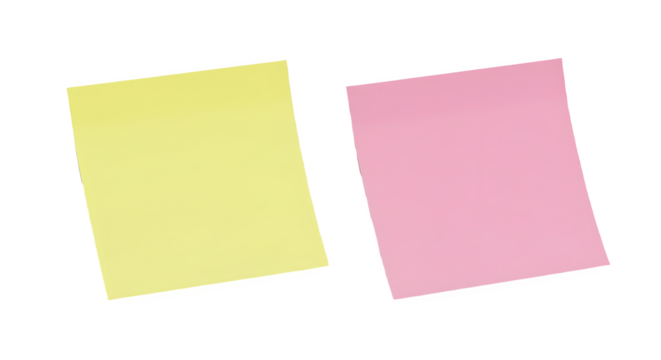 yellow and pink  sticky note ,PNG,