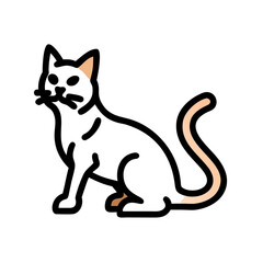 Obraz premium vector illustration of a black cat