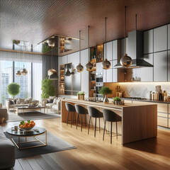 Stylish Luxury Designs for Open Living and Dining Rooms
