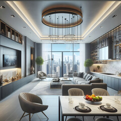 Stylish Luxury Designs for Open Living and Dining Rooms
