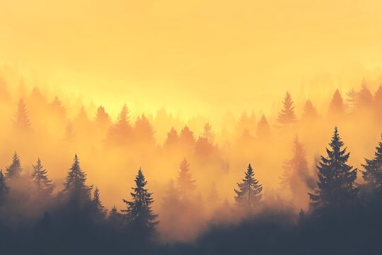 sunrise in the forest