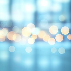Fototapeta premium Abstract bokeh lights blurring indoor scene