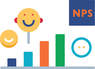 Happy customers net promoter score increase chart graphic
