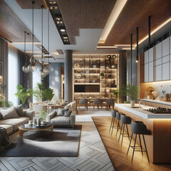 Stylish Luxury Designs for Open Living and Dining Rooms

