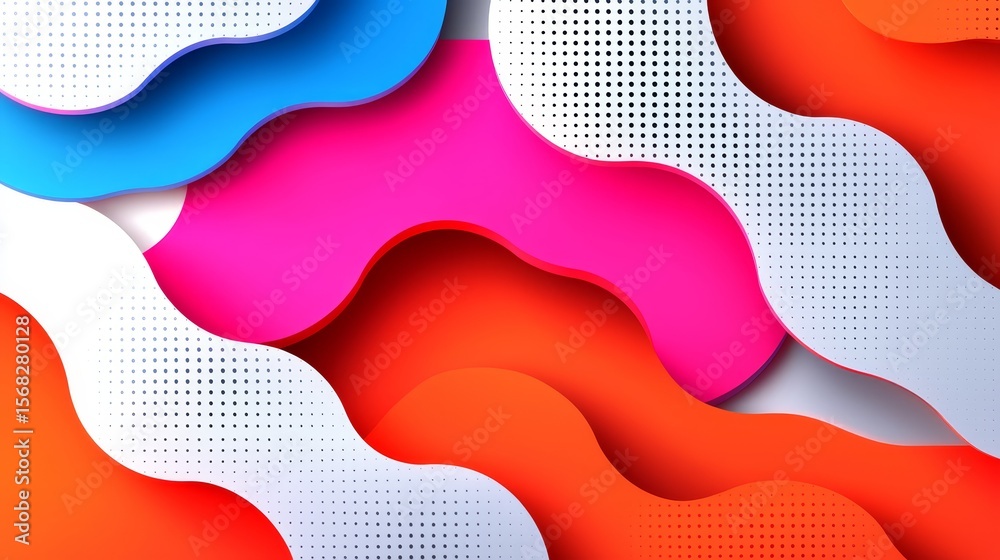 Wall mural colorful abstract background with a red and white line. the background is made up of different color