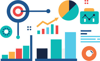 Obraz premium Business analytics data visualization charts graphs marketing strategy