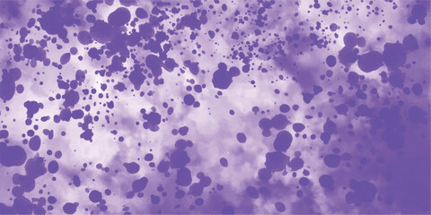 Abstract purple watercolor splatter background design with soft white textures and artistic paint blotches for creative projects
